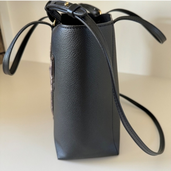 Stella McCartney Vegan Leather Leopard Tote Bag Black EUC COA - Picture 5 of 7